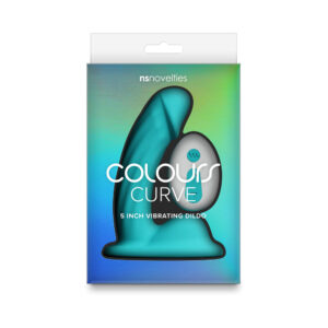 Colours Curve Vibrating 5 in. Dildo Teal