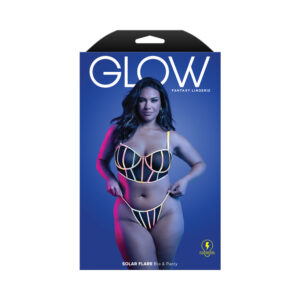 Fantasy Lingerie Glow Solar Flare Underwire Bra & Panty Queen Size