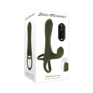 Zero Tolerance Strap Tap & Go  Rechargeable Vibrating Girth Enhancer Silicone Green