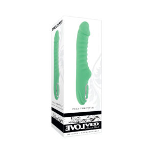 Evolved Full Throttle Rechargeable Warming Vibrator Silicone Mint Green