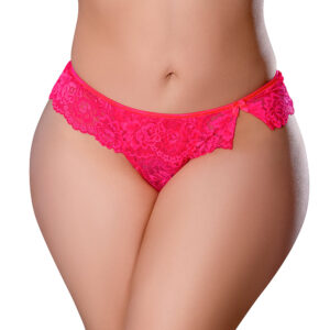 Magic Silk Get It Girl Flutter Thong Diva Pink Queen Size