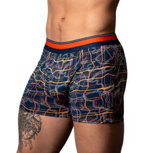 Male Power Soo Cumfy Boxer Brief Navy/Orange XL