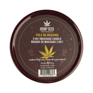 Earthly Body Hemp Seed 3-in-1 Massage Candle Yule Be Begging 6 oz.