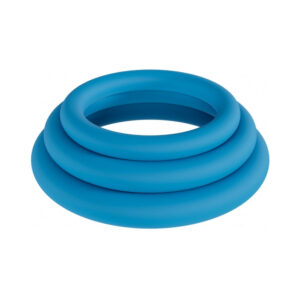 LEVELZ Classic Silicone Cock Ring Set of 3 (XS/S/M) Teal