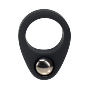 LEVELZ Liquid Silicone Single Weighted Ball Cock Ring Black