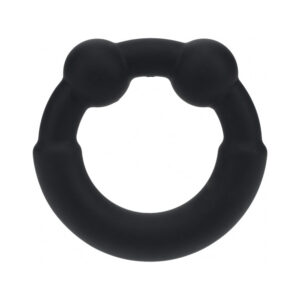 LEVELZ Metal & Silicone Cock Ring Black