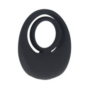 LEVELZ Vibrating Liquid Silicone Cock & Ball Ring Black
