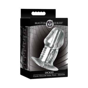 Master Series Dicked Clear Hollow Anal Plug Medium