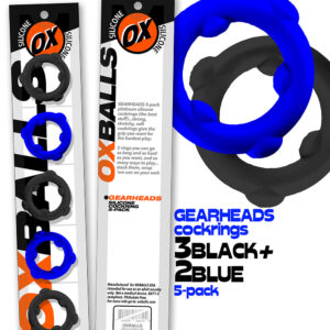 Oxballs Gearheads 5-Pack Spinner Rings Blue/Black