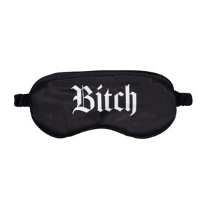 Ouch! Bitch Printed Mask Satin Black