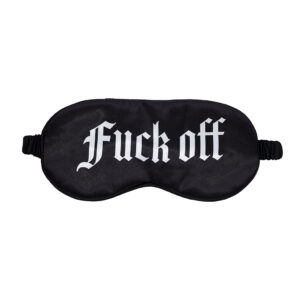 Ouch! Fuck Off Printed Mask Satin Black