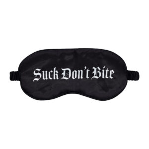 Ouch! Suck Don''t Bite Printed Mask Satin Black