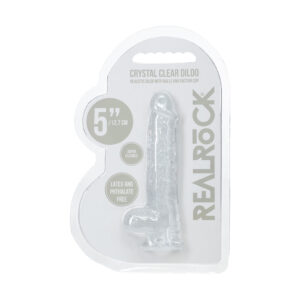 RealRock Realistic 5 in. Dildo with Balls Clear