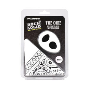 Rock Solid The Code Silicone C-Ring with Bandana White/Black