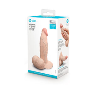 b-Vibe Slipskin Realistic Silicone Dildo 6 in. Girthy Cream