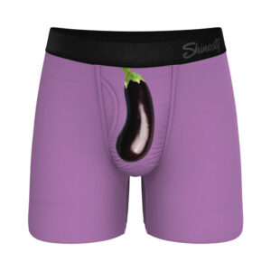 Shinesty The Double Entendre Eggplant Ball Hammock Pouch Underwear with Fly M