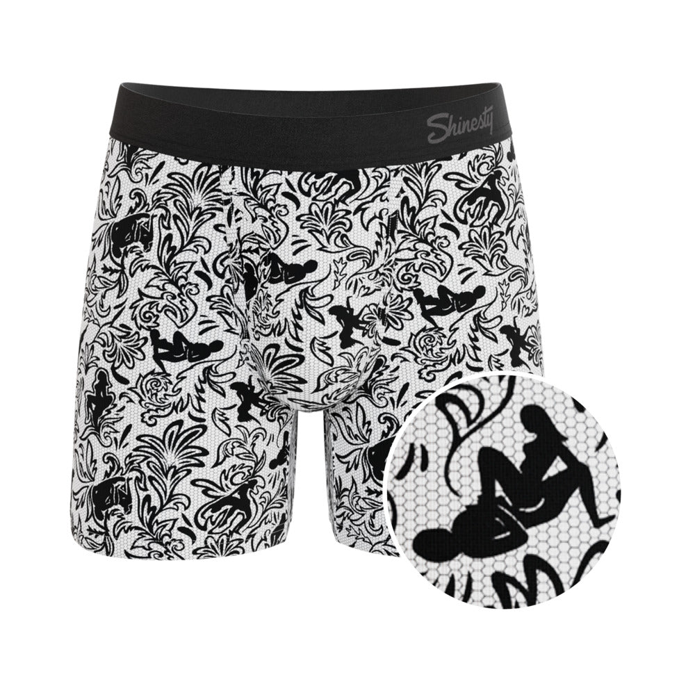 Shinesty The Racy & Lacy Provocative Lace Ball Hammock Pouch Underwear with Fly 2XL