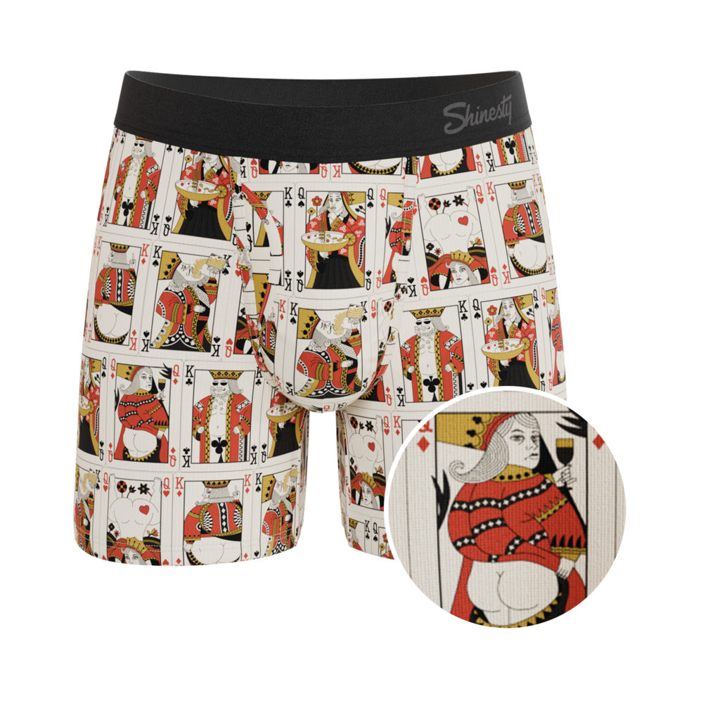 Shinesty The Bottomless Blackjack Vintage Playing Cards Ball Hammock Pouch Underwear with Fly XL