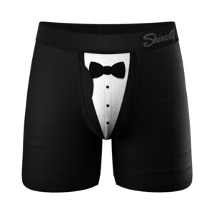Shinesty The 009 Black Tuxedo Ball Hammock Pouch Underwear with Fly 2XL