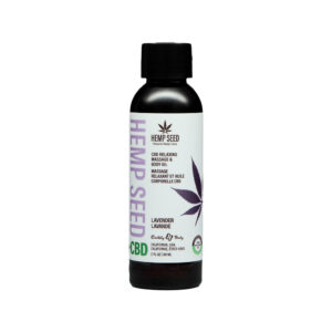 Earthly Body Hemp Seed CBD Relaxing Massage and Body Oil Lavender 2 oz.
