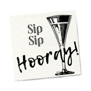 Twisted Wares Sip Sip Hooray Napkins 20-Pack