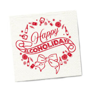 Twisted Wares Happy Alcoholidays Napkins 20-Pack